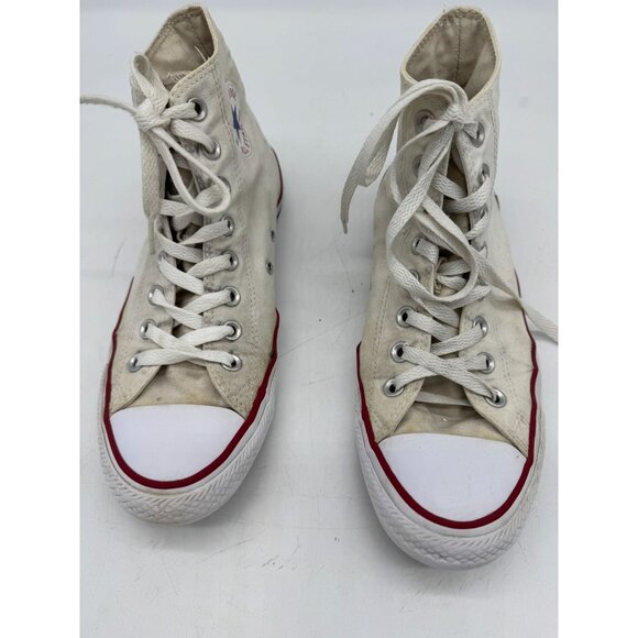 Vintage Converse Chuck Taylor All Star High-Top Sneakers Size 9.5 Beige Canvas - Picture 3 of 14
